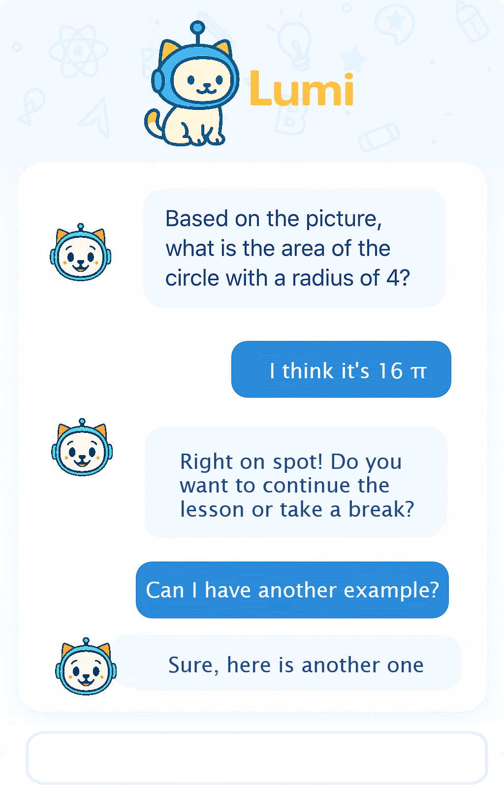 Lumi adapting to learning styles