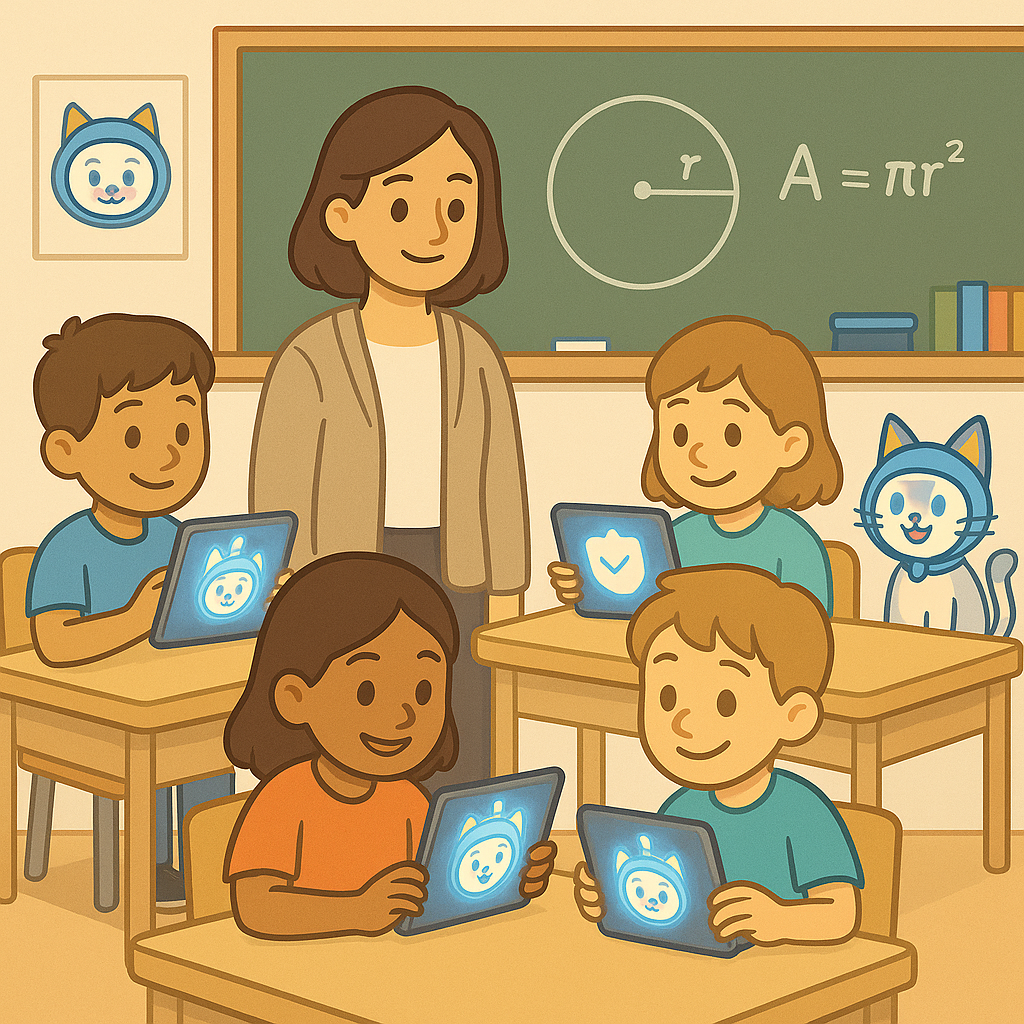 Teacher seen that Lumi has the school curriculum